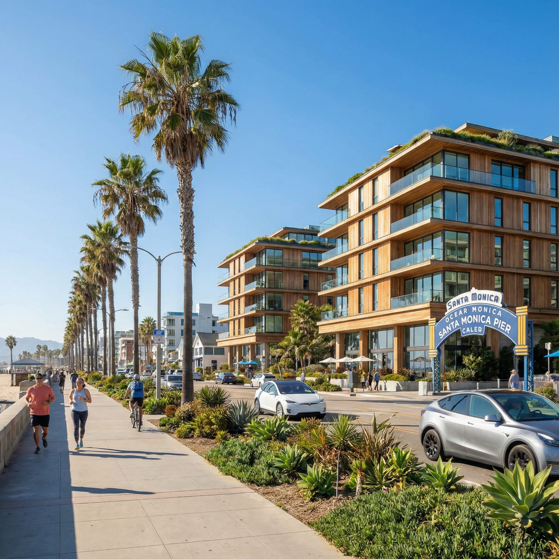 Santa Monica skyline and cityscape