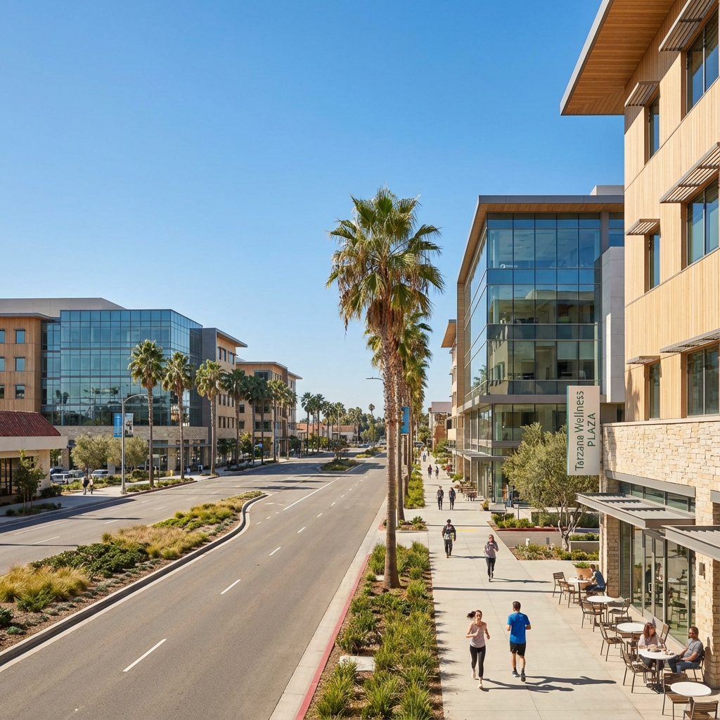 Tarzana skyline and cityscape