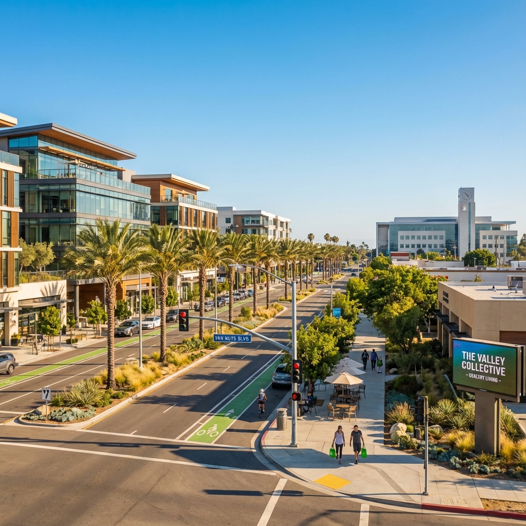 Van Nuys skyline and cityscape