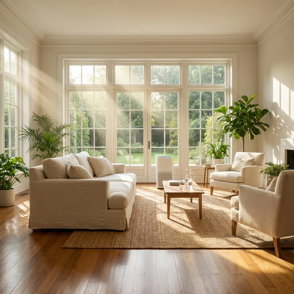 Bright living room with natural light